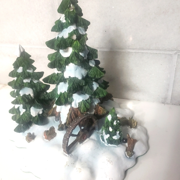Vintage Winter trees snow for holiday decorating